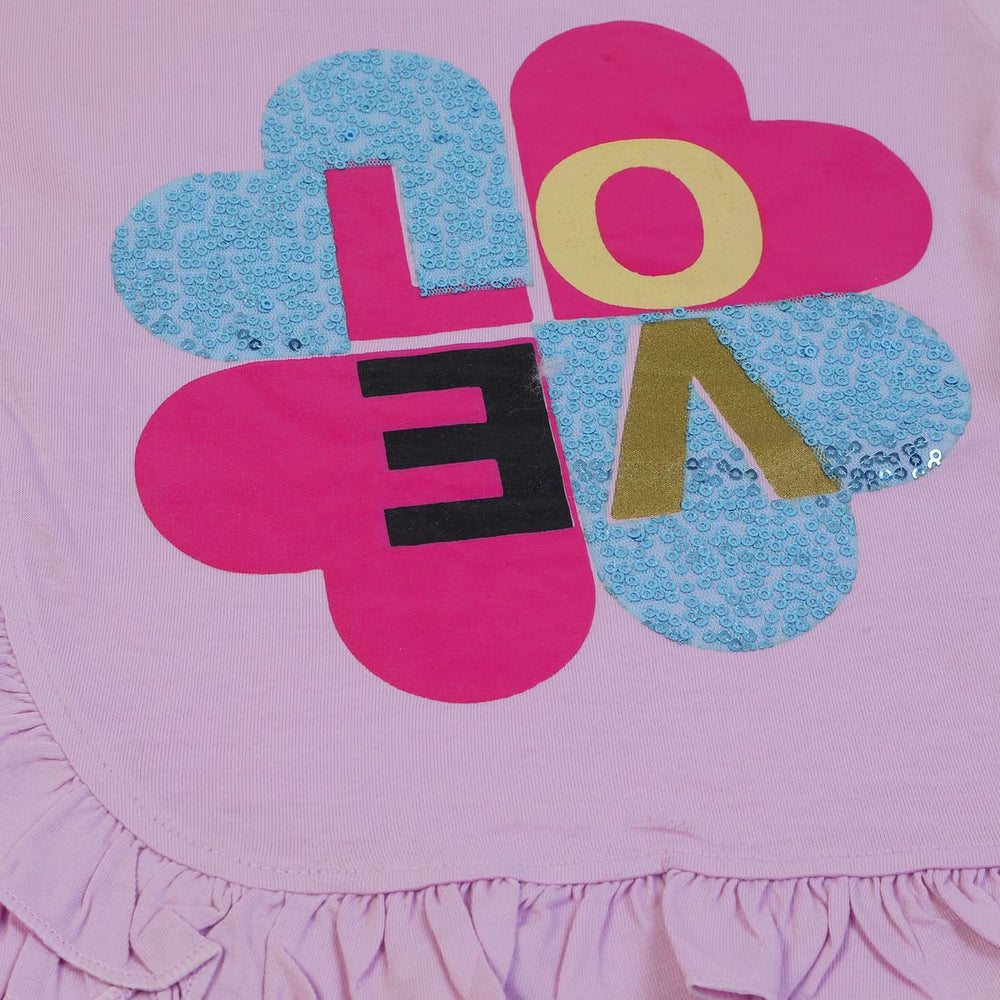 Girls Half Sleeves Suit - Light Purple, Girls Suits, Chase Value, Chase Value