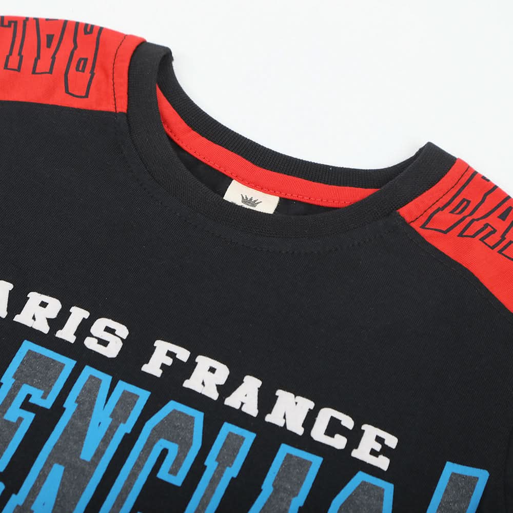Boys Half Sleeves T-Shirt - Black, Boys T-Shirts, Chase Value, Chase Value