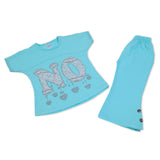 Girls Tight Half Sleeves Suit - Sky Blue, Girls Suits, Chase Value, Chase Value