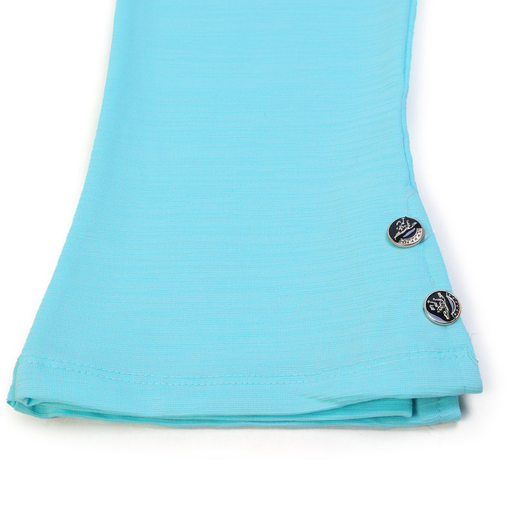 Girls Tight Half Sleeves Suit - Sky Blue, Girls Suits, Chase Value, Chase Value