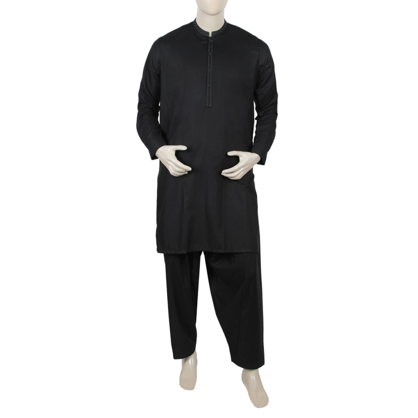 Eminent Men's Kurta Shalwar Suit - Black