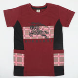 Boys Half Sleeves T-Shirt - Maroon, Boys T-Shirts, Chase Value, Chase Value