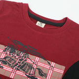 Boys Half Sleeves T-Shirt - Maroon, Boys T-Shirts, Chase Value, Chase Value