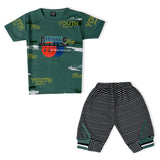 Boys Half Sleeves Suit - Green, Boys Sets & Suits, Chase Value, Chase Value