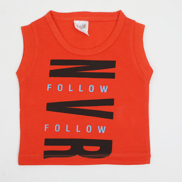 Newborn Boys Sando - Orange