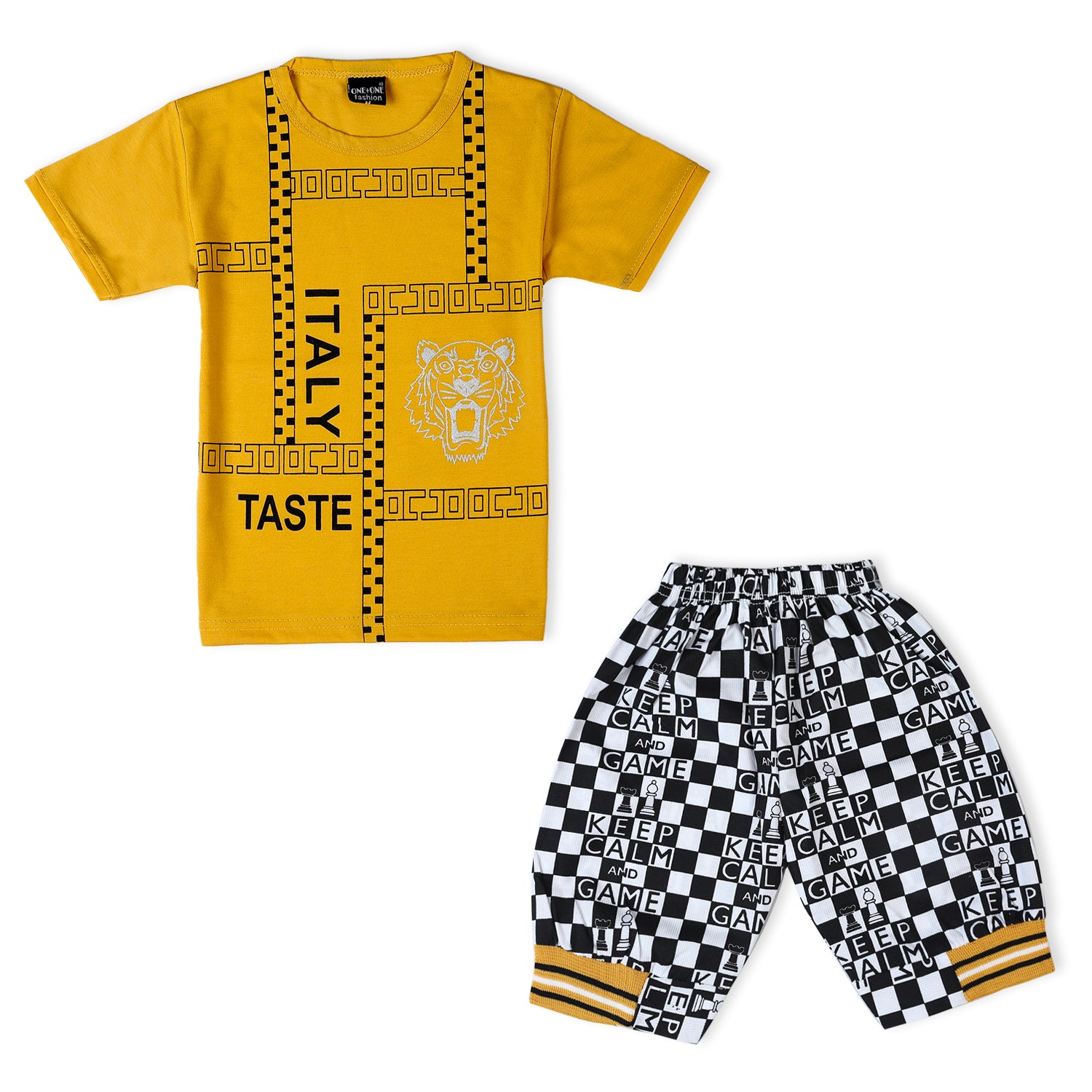 Boys Half Sleeves Suit - Yellow, Boys Sets & Suits, Chase Value, Chase Value