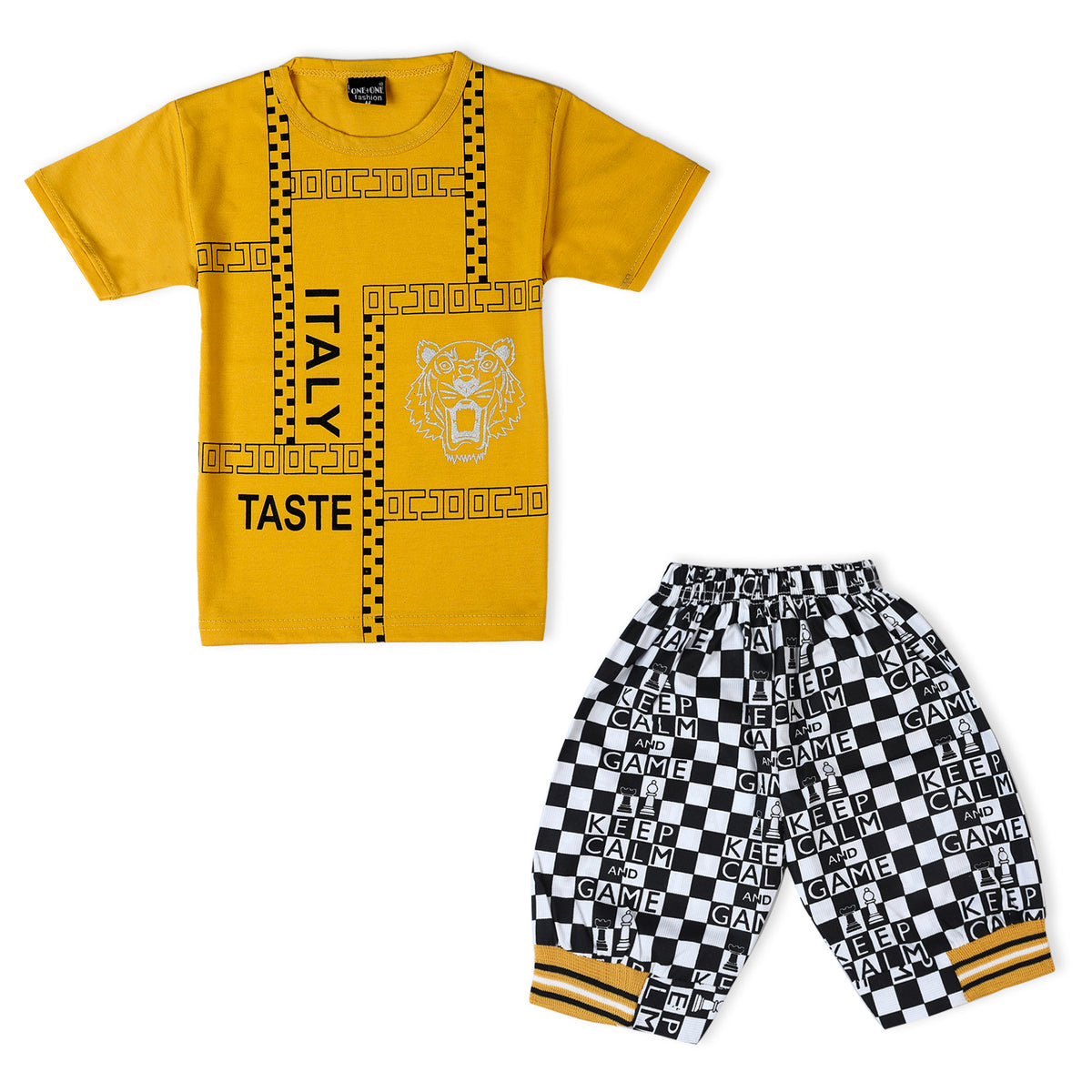 Boys Half Sleeves Suit - Yellow, Boys Sets & Suits, Chase Value, Chase Value