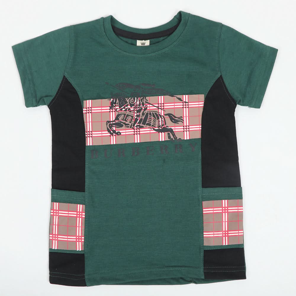 Boys Half Sleeves T-Shirt - Green, Boys T-Shirts, Chase Value, Chase Value