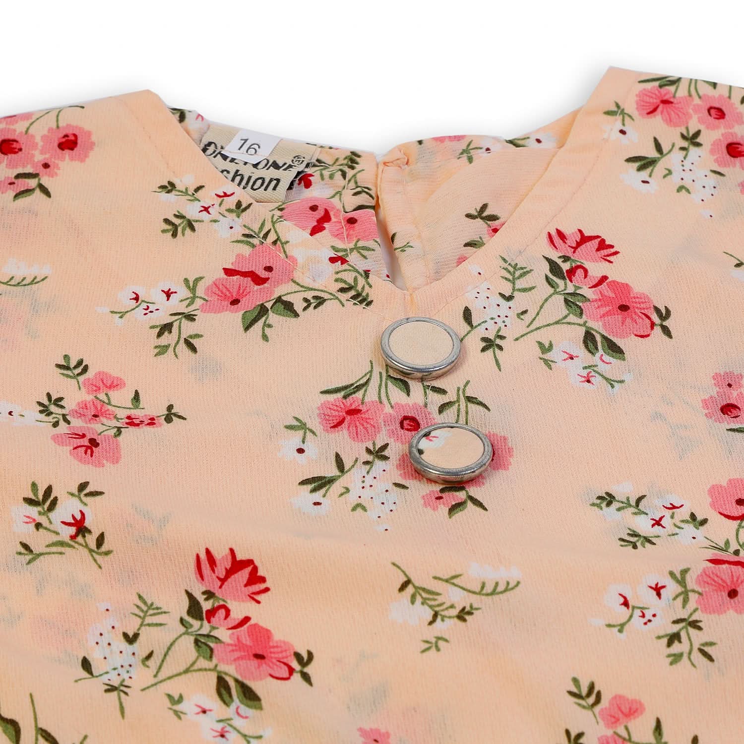 Girls Half Sleeves Pant Suit - Peach, Girls Suits, Chase Value, Chase Value