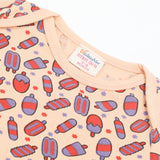 Newborn Girls Half Sleeves Body Romper - Peach, Newborn Girls Rompers, Chase Value, Chase Value