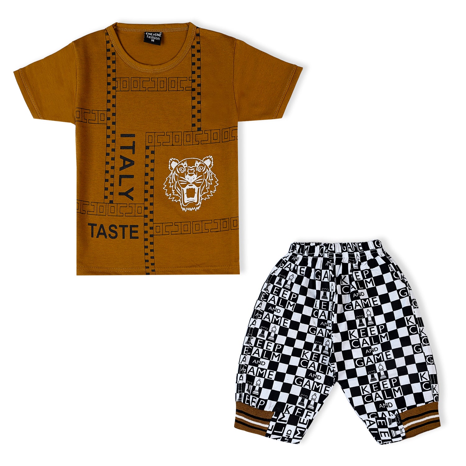 Boys Half Sleeves Suit - Brown, Boys Sets & Suits, Chase Value, Chase Value