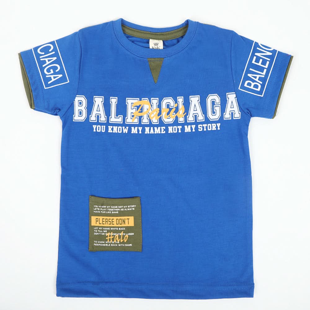 Boys Half Sleeves T-Shirt - Blue, Boys T-Shirts, Chase Value, Chase Value