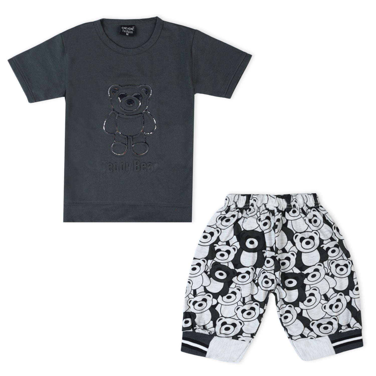 Boys Half Sleeves Suit - Olive Green, Boys Sets & Suits, Chase Value, Chase Value