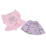 Girls Half Sleeves Skirt Suit - Pink, Girls Suits, Chase Value, Chase Value