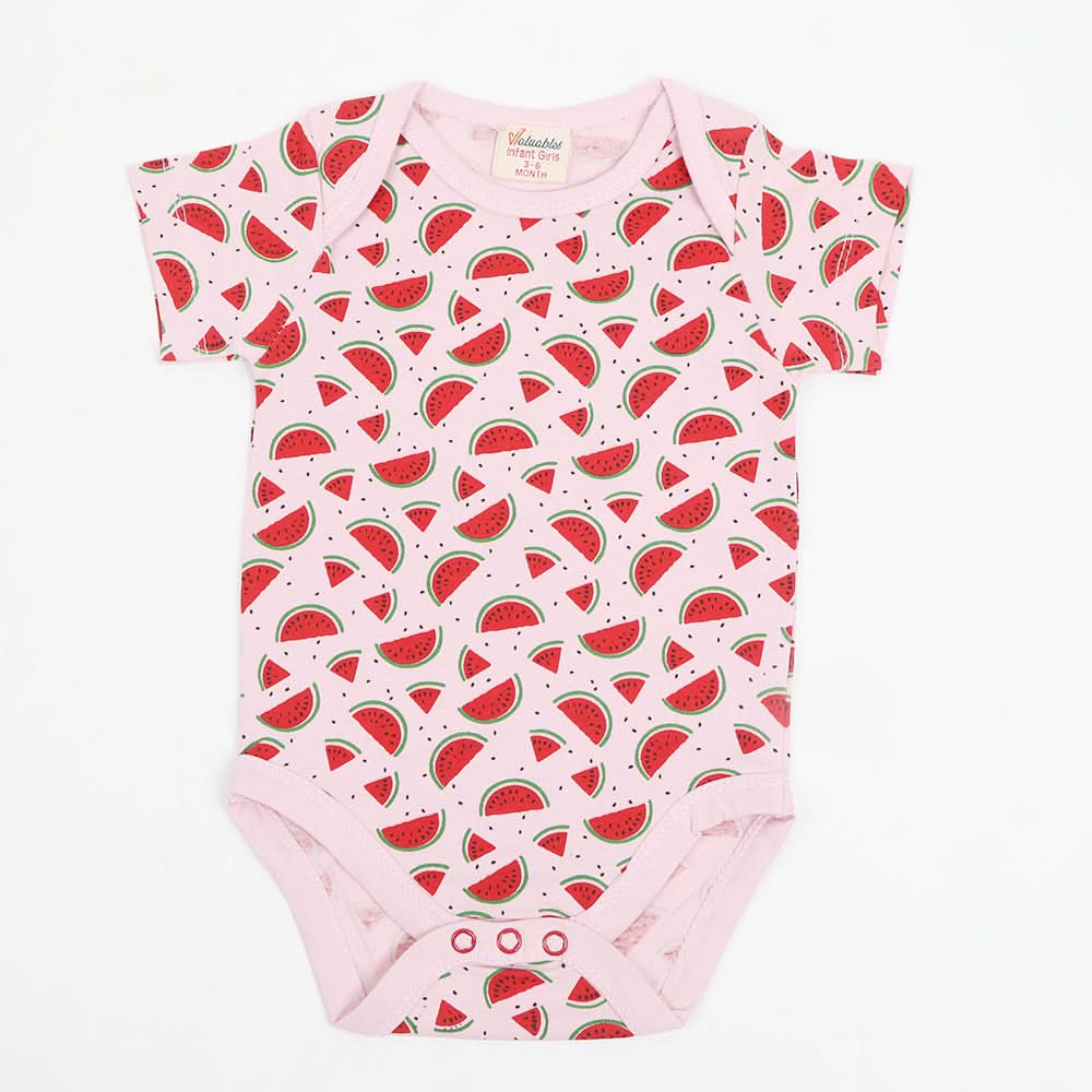 Newborn Girls Half Sleeves Body Romper - Baby Pink, Newborn Girls Rompers, Chase Value, Chase Value