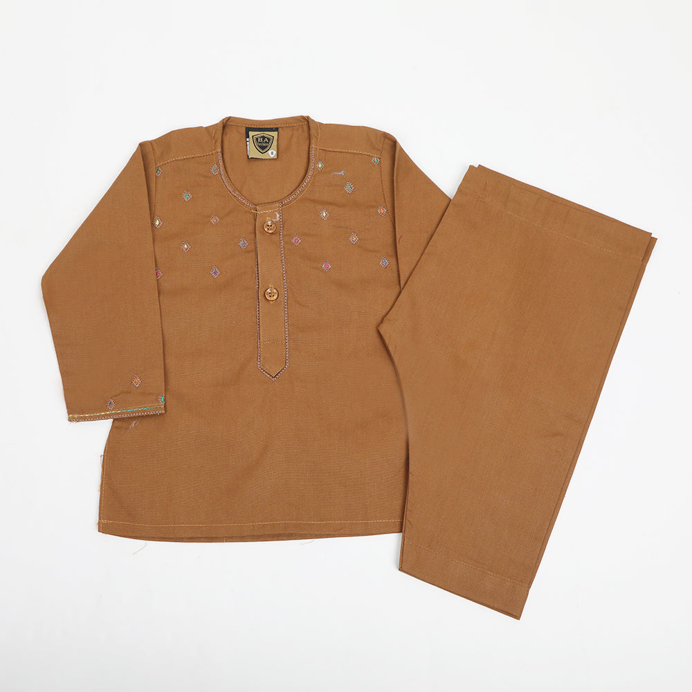 Newborn Boys Shalwar Suit - Brown, Newborn Boys Shalwar Suits, Chase Value, Chase Value