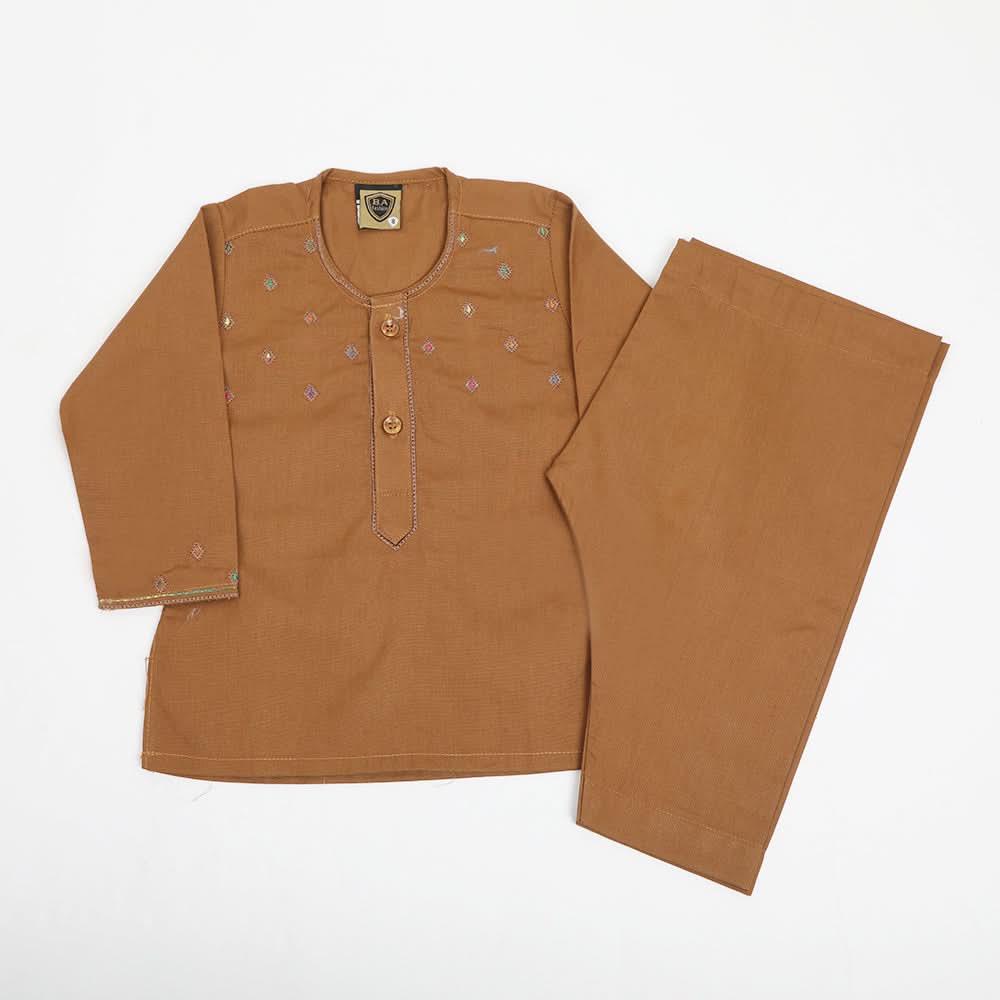 Newborn Boys Shalwar Suit - Brown, Newborn Boys Shalwar Suits, Chase Value, Chase Value