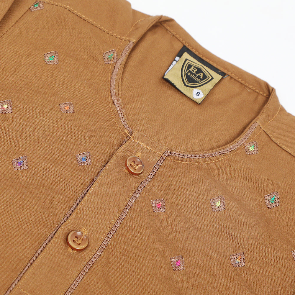 Newborn Boys Shalwar Suit - Brown, Newborn Boys Shalwar Suits, Chase Value, Chase Value