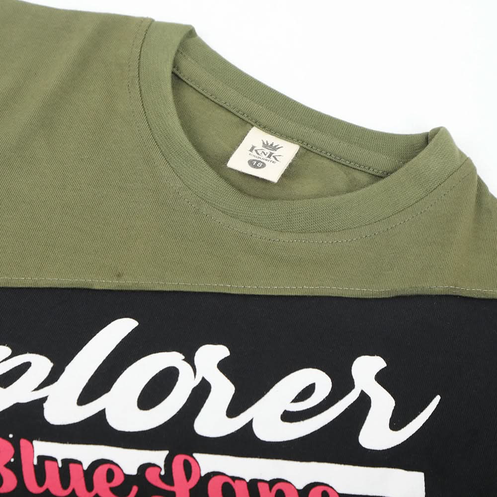 Boys Half Sleeves T-Shirt - Olive Green, Boys T-Shirts, Chase Value, Chase Value