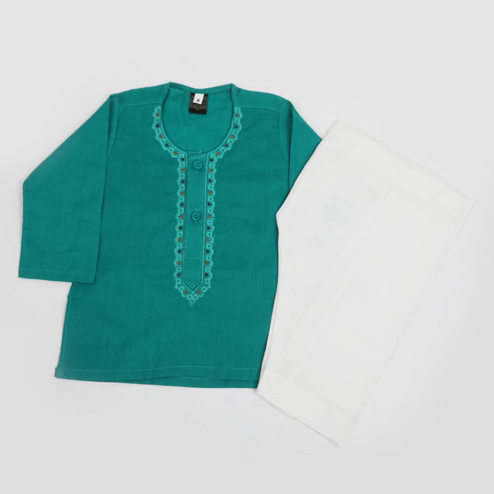 Newborn Boys Shalwar Suit - Sea Green, Newborn Boys Shalwar Suits, Chase Value, Chase Value