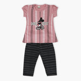 Girls Pajama Suit Cord Set - Tea Pink, Girls Suits, Chase Value, Chase Value
