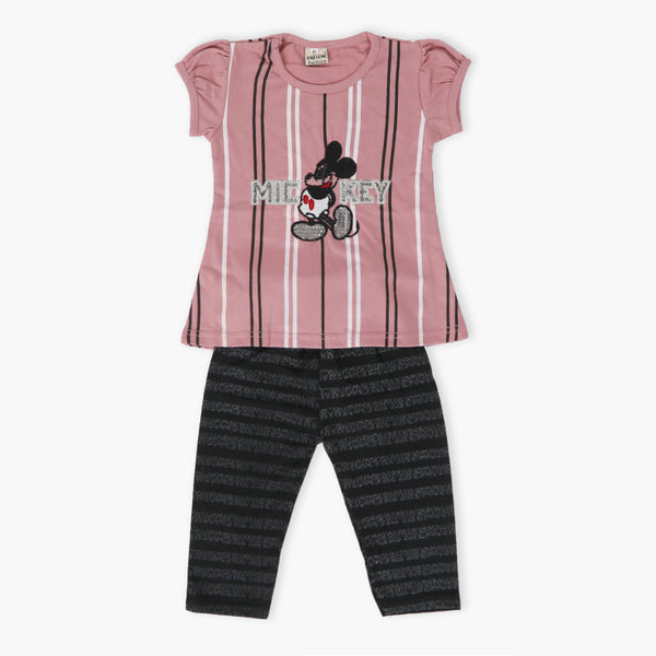 Girls Pajama Suit Cord Set - Tea Pink