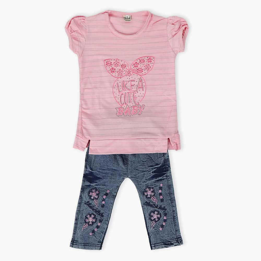 Girls Pajama Suit Cord Set - Pink, Girls Suits, Chase Value, Chase Value