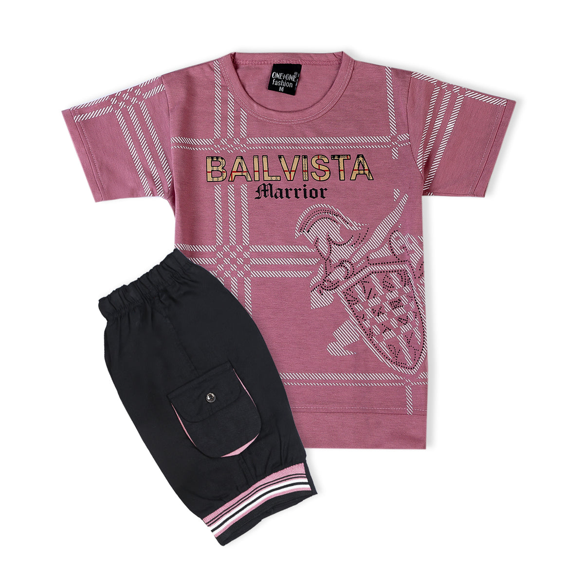 Boys Half Sleeves Suit - Tea Pink, Boys Sets & Suits, Chase Value, Chase Value