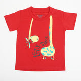 Newborn Boys Half Sleeves T-Shirt - Red, Newborn Boys Shirts & T-Shirts, Chase Value, Chase Value