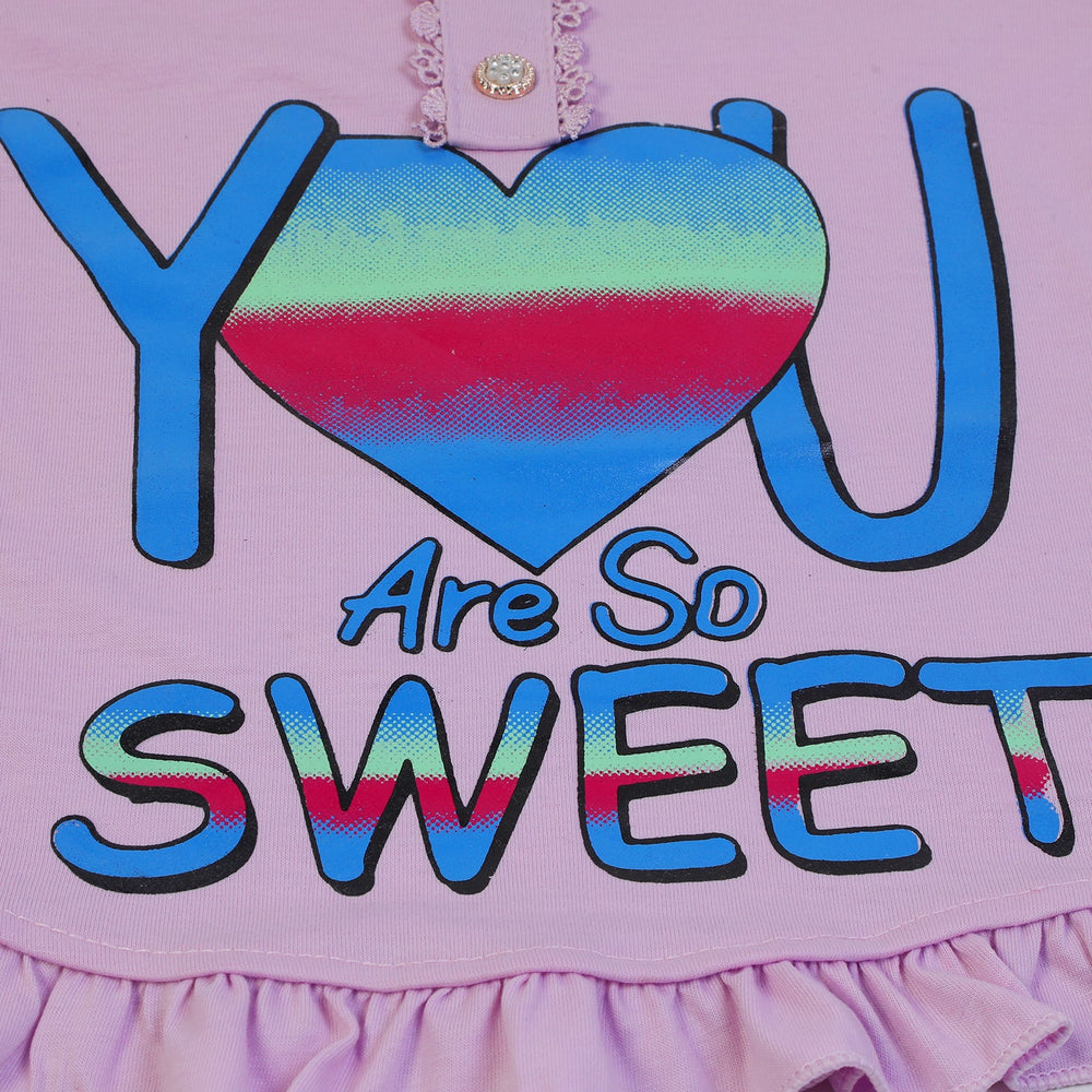 Girls Half Sleeves Suit - Light Purple, Girls Suits, Chase Value, Chase Value