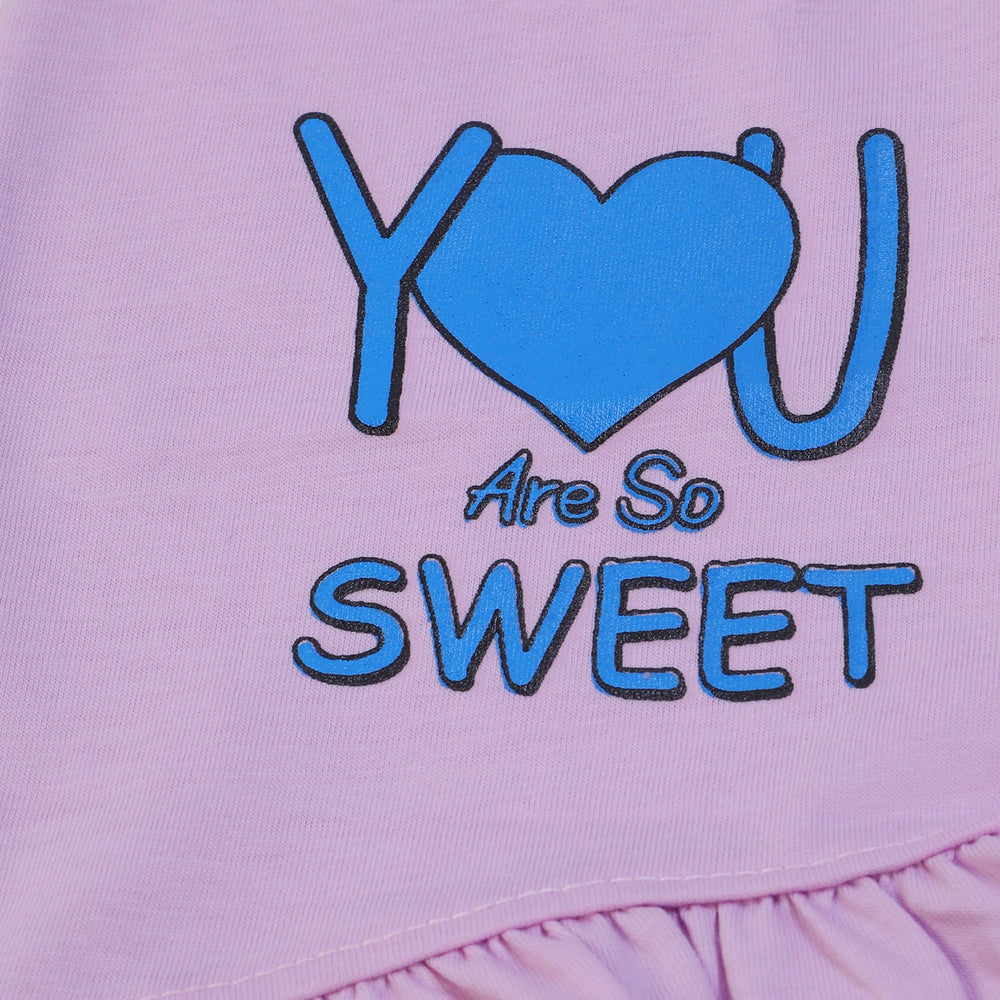 Girls Half Sleeves Suit - Light Purple, Girls Suits, Chase Value, Chase Value