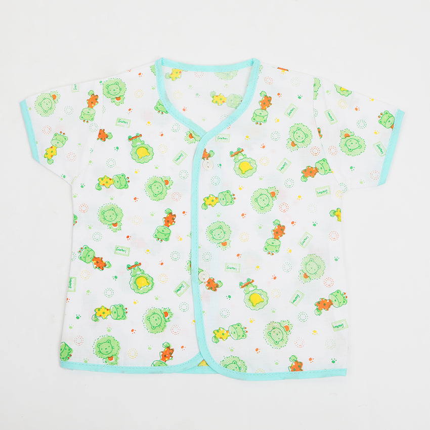 Newborn Boys Summer Vest - Cyan