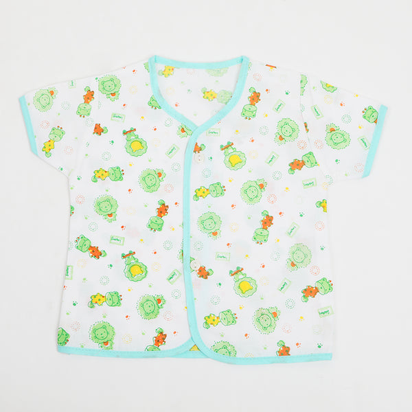 Newborn Boys Summer Vest - Cyan