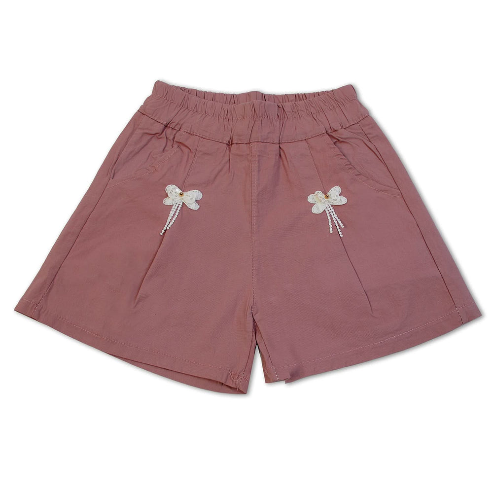 Girls Cotton Shorts - Tea Pink, Girls Shorts Skirts, Chase Value, Chase Value