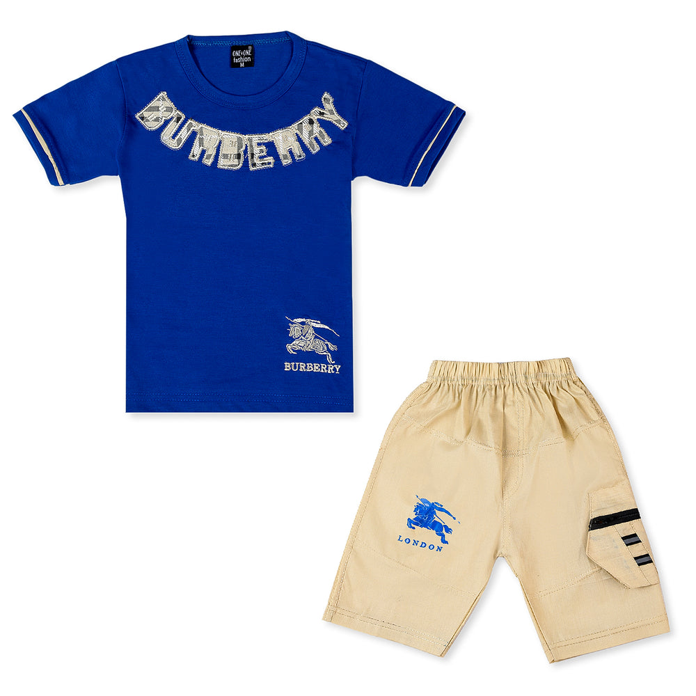 Boys Half Sleeves Suit - Royal Blue, Boys Sets & Suits, Chase Value, Chase Value
