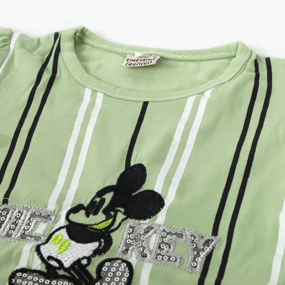 Girls Pajama Suit Cord Set - Light Green, Girls Suits, Chase Value, Chase Value