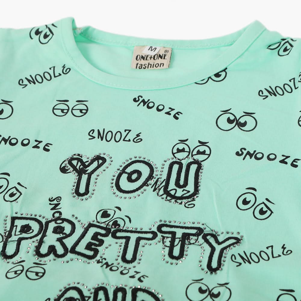 Girls Pajama Suit Cord Set - Light Green, Girls Suits, Chase Value, Chase Value