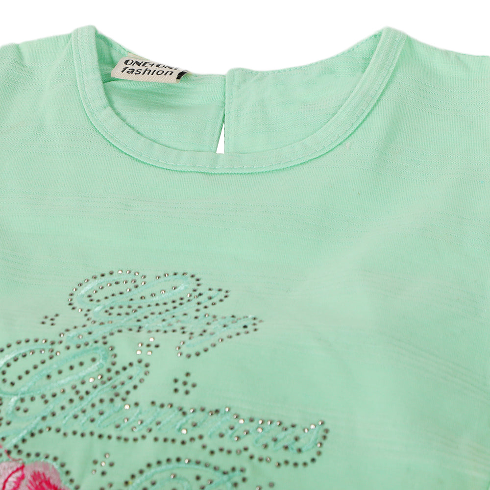 Girls Pajama Suit Cord Set - Light Green, Girls Suits, Chase Value, Chase Value