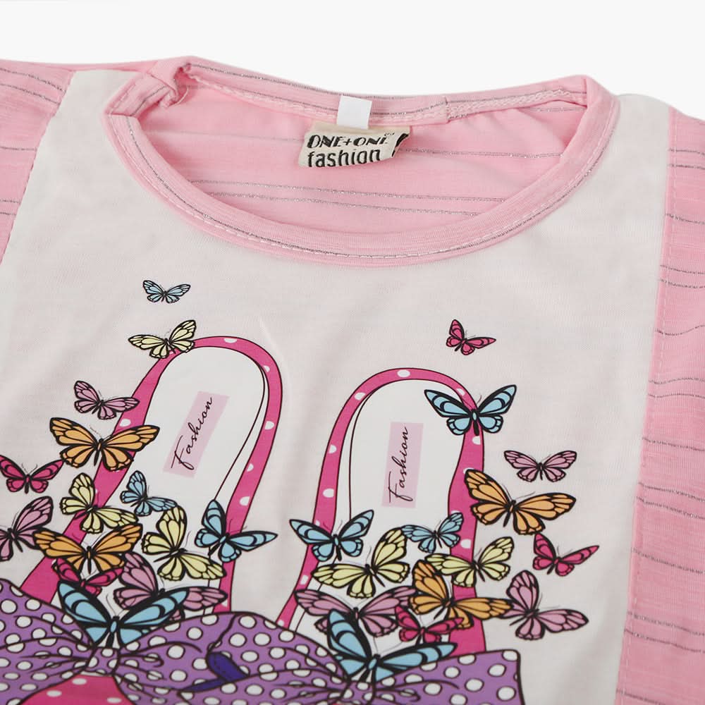 Girls Pajama Suit Cord Set - Pink, Girls Suits, Chase Value, Chase Value