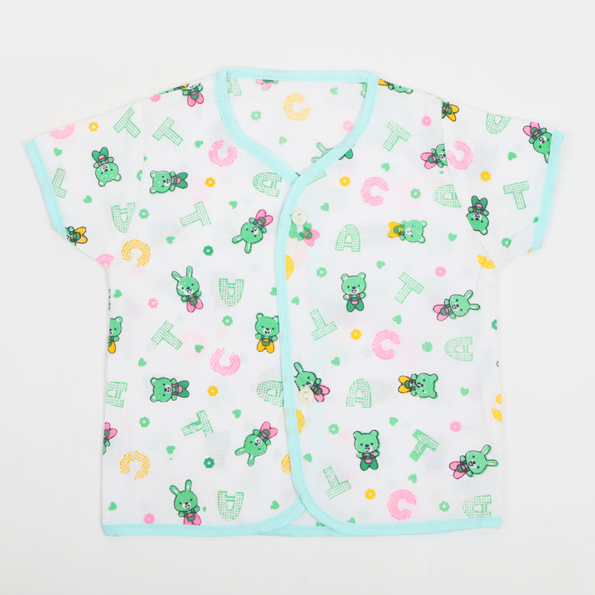 Newborn Boys Summer Vest - Cyan