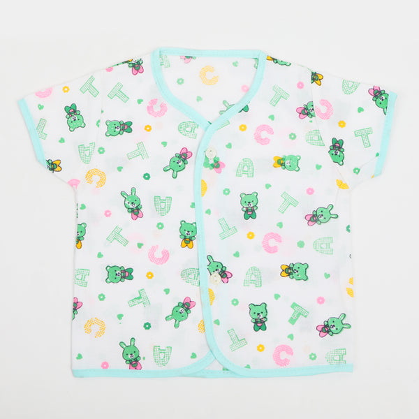 Newborn Boys Summer Vest - Cyan