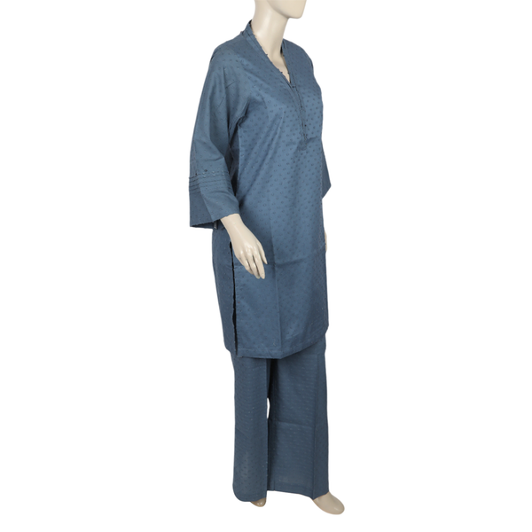 Women's 2 pcs Co-Ord Set - Navy Blue