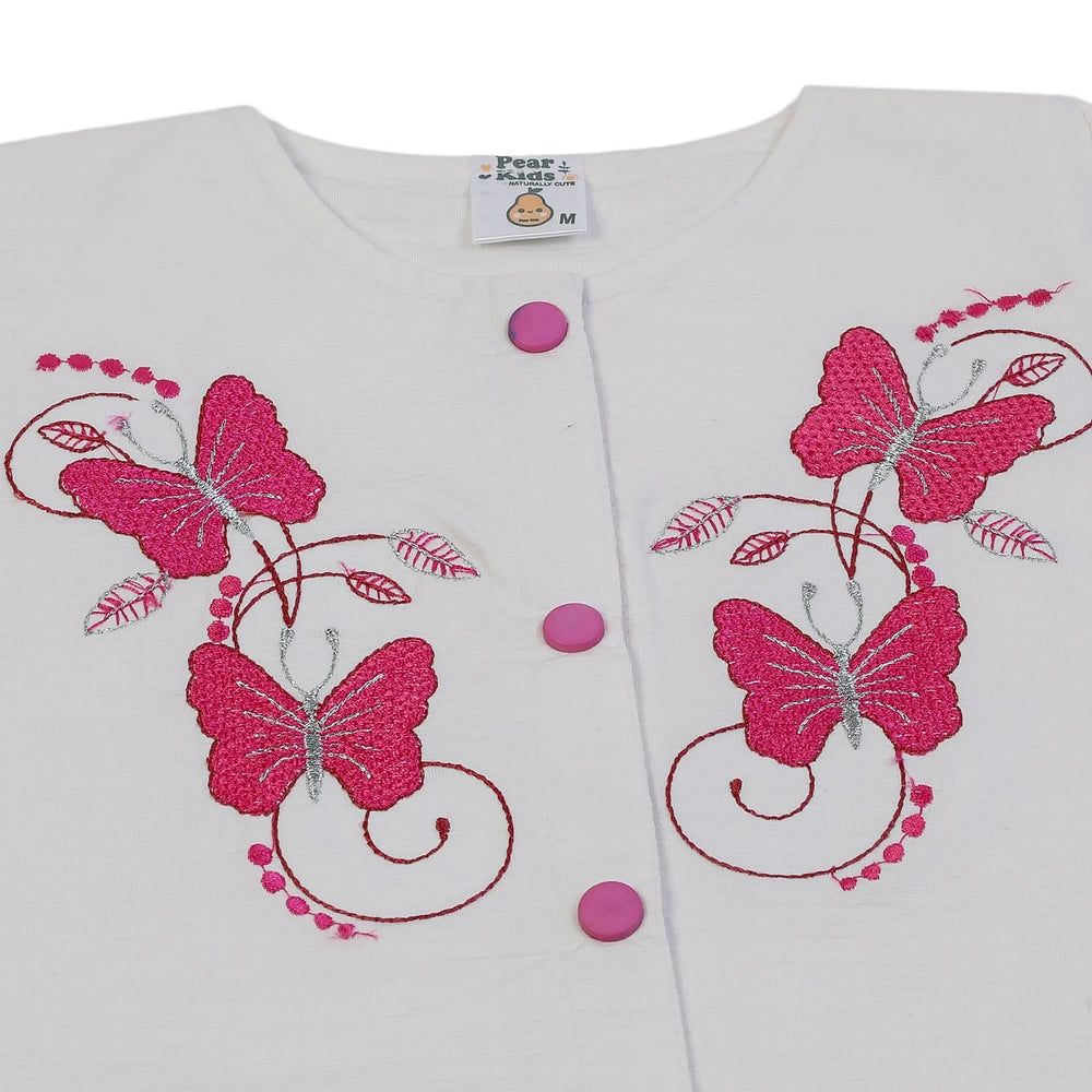 Girls Cotton Half Sleeves 3 Pcs Suit - Pink, Girls Suits, Chase Value, Chase Value