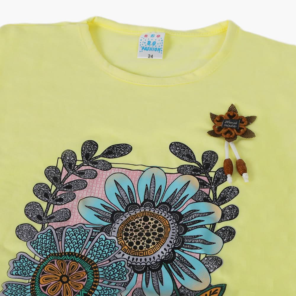 Girls Half Sleeves Suit - LEMON, Girls Suits, Chase Value, Chase Value