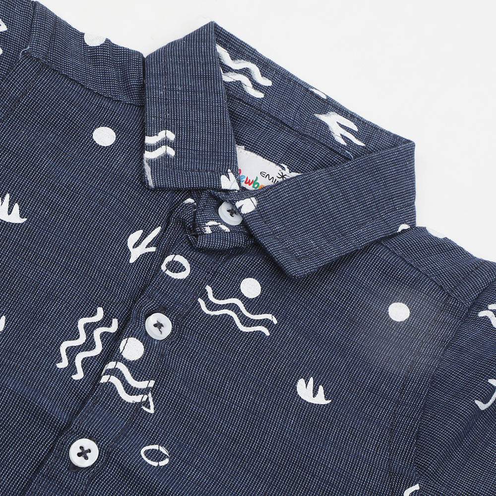 Eminent Newborn Half Sleeves Casual Shirt - Blue, Newborn Boys Shirts & T-Shirts, Eminent, Chase Value