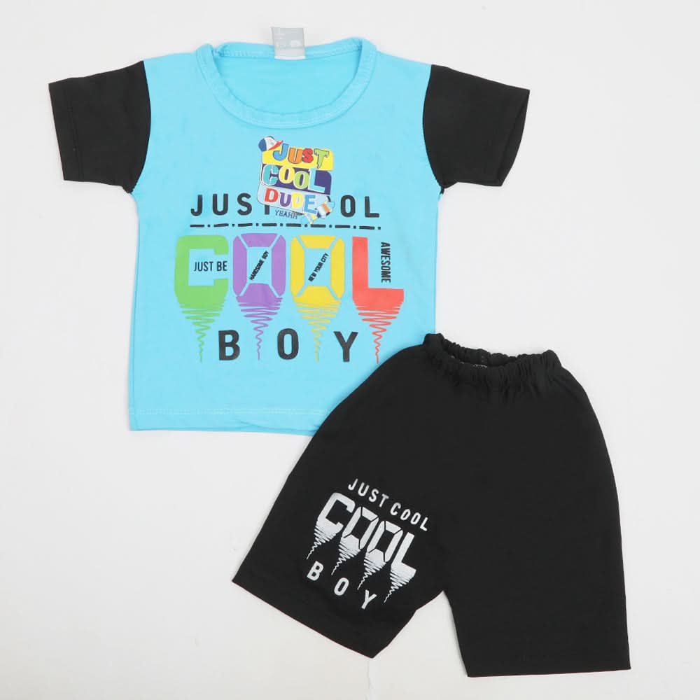 Newborn Boys Half Sleeves Suit - Blue, Newborn Boys Sets & Suits, Chase Value, Chase Value