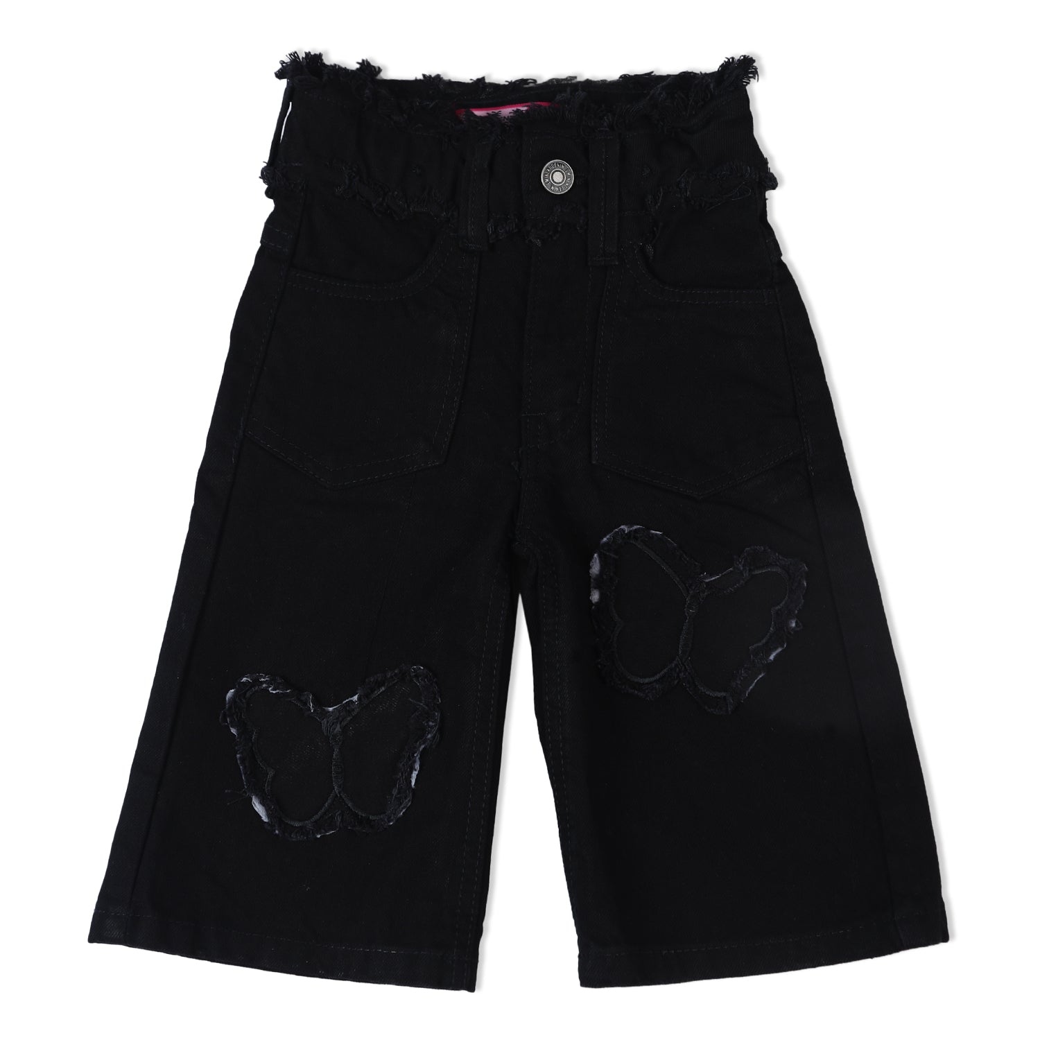 Eminent Girls Wider Leg Denim Capri - Black, Girls Pants & Capri, Eminent, Chase Value