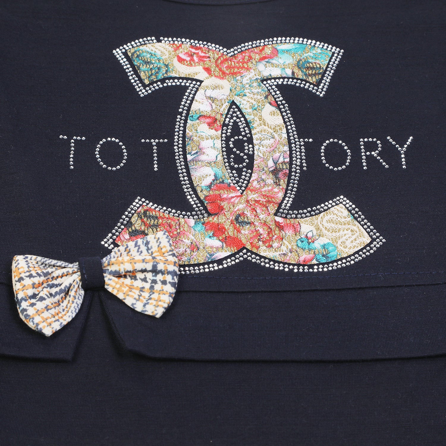 Girls Half Sleeves Skirt Suit - Navy Blue, Girls Suits, Chase Value, Chase Value