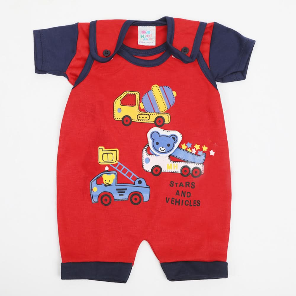Newborn Boys Half Sleeves Suit - Red, Newborn Boys Sets & Suits, Chase Value, Chase Value