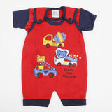 Newborn Boys Half Sleeves Suit - Red, Newborn Boys Sets & Suits, Chase Value, Chase Value